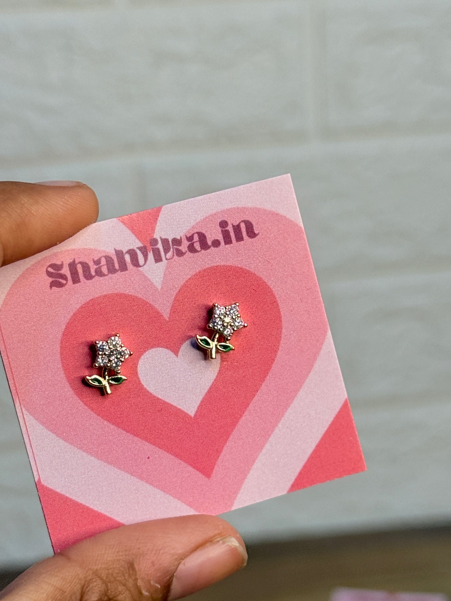 Evergreen Flower Studs