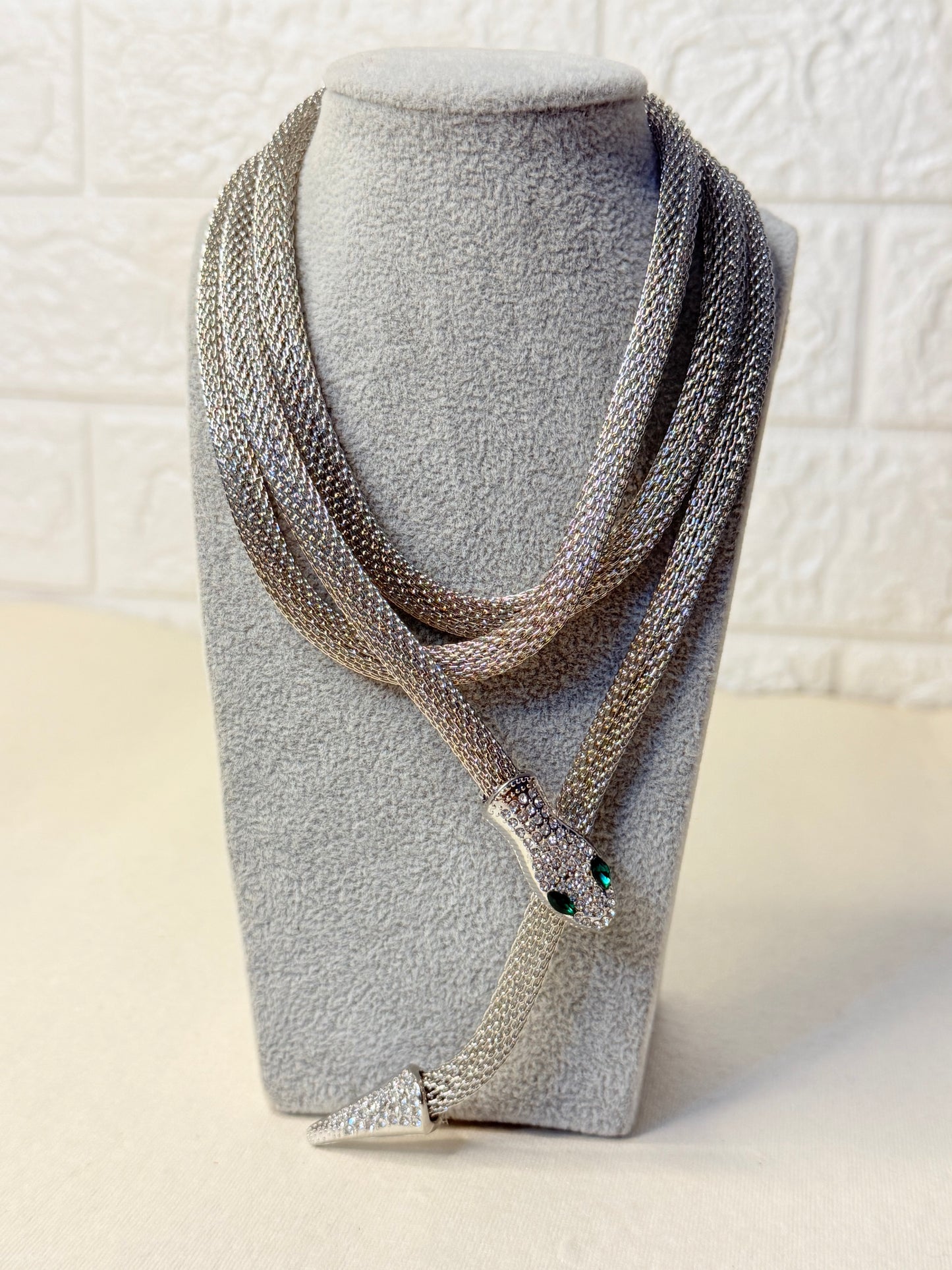 Snake Mesh Neck piece (silver)
