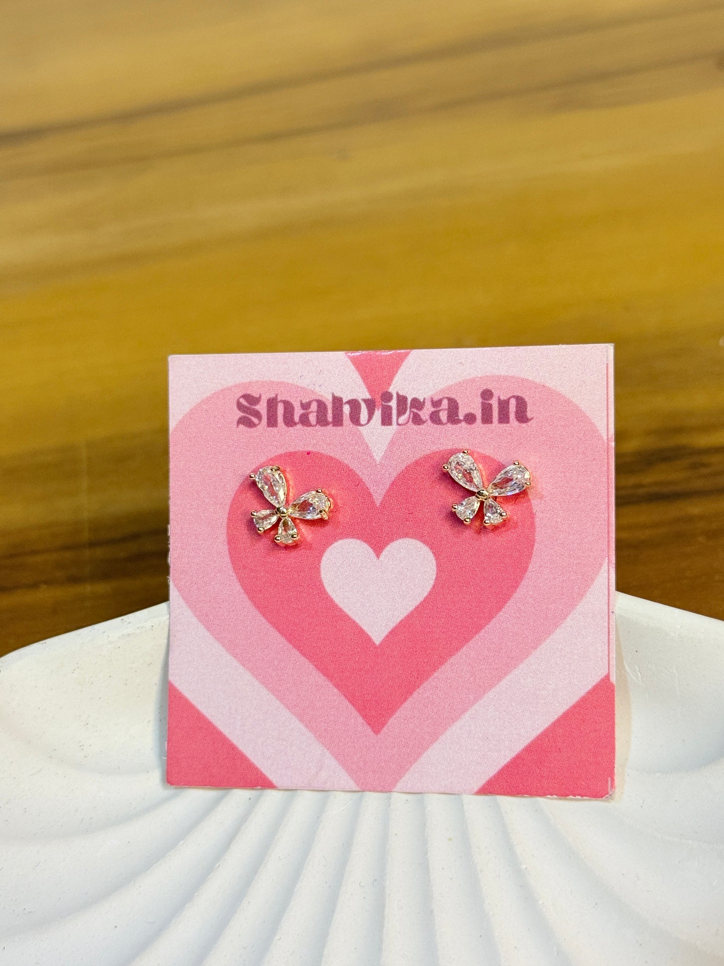 Crystal Flower Studs