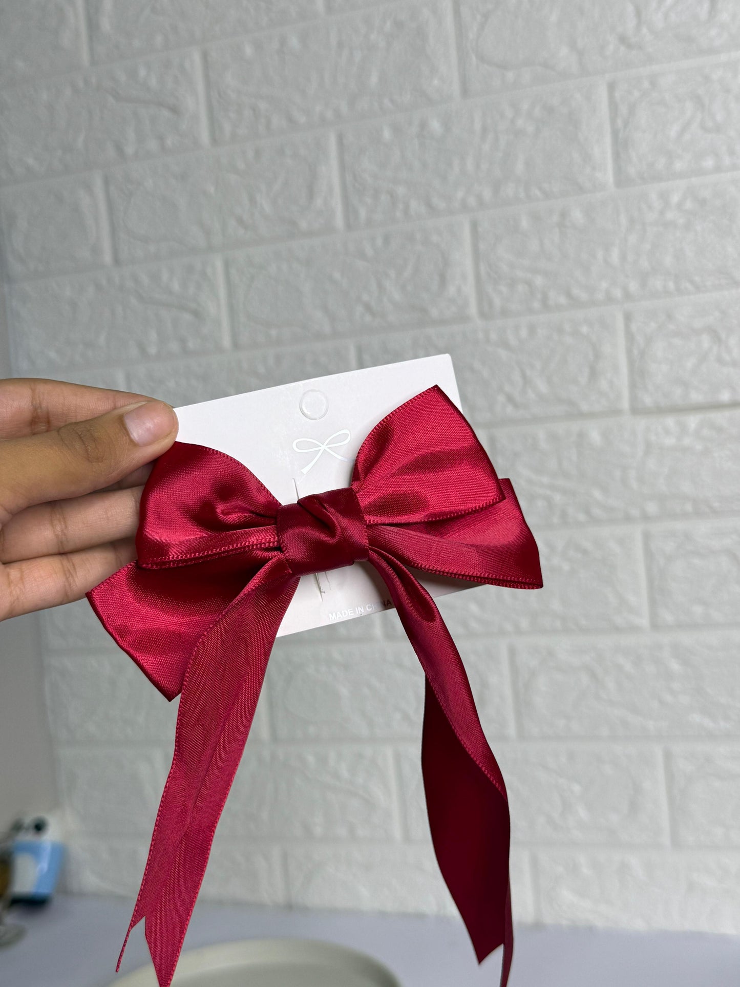 Satin Bow Clips