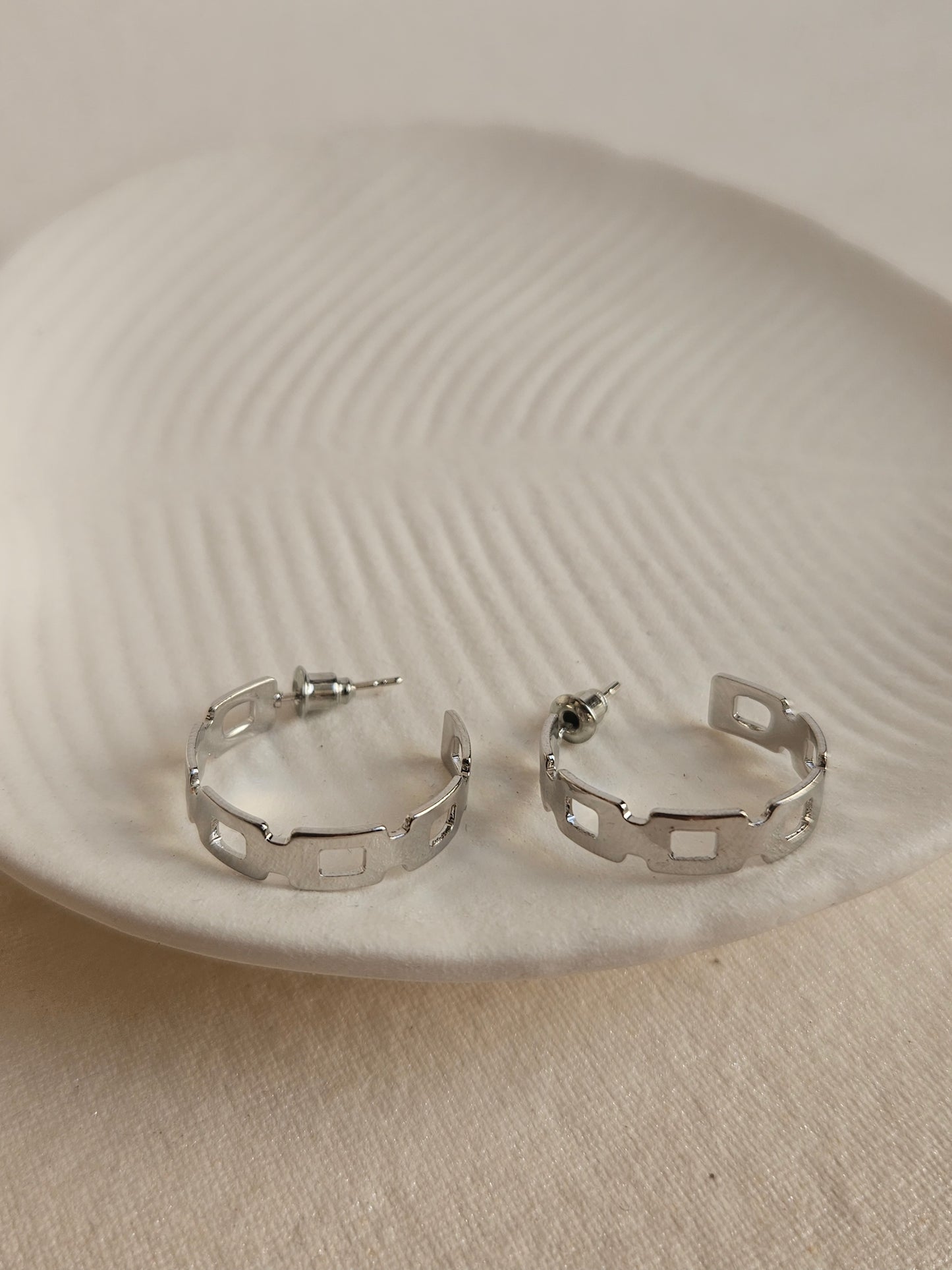 Silver Hoops