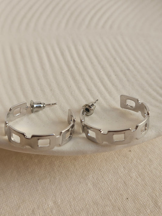 Silver Hoops