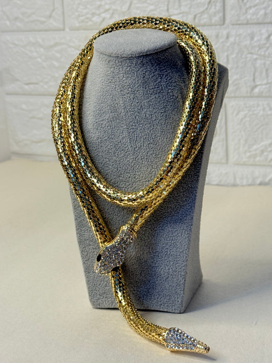 Snake Mesh Neck piece (gold)