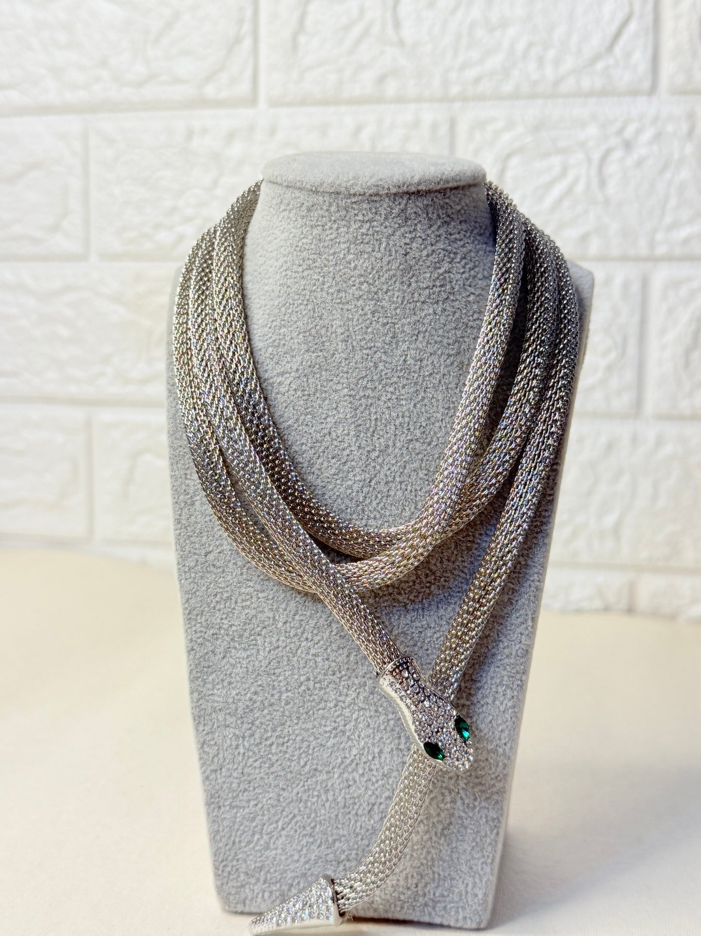 Snake Mesh Neck piece (silver)