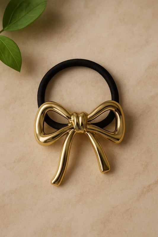 Metallic Hair Tie Bow