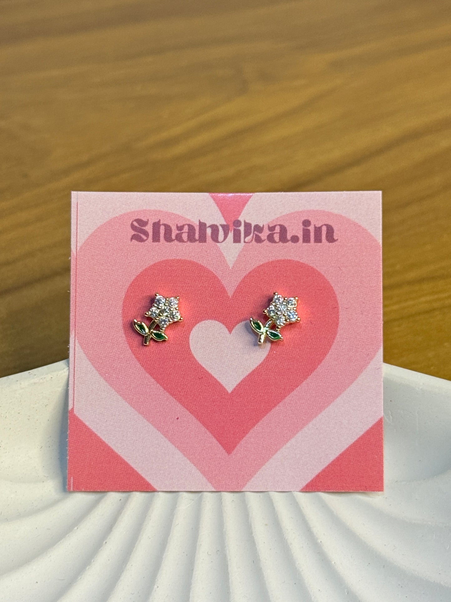 Evergreen Flower Studs