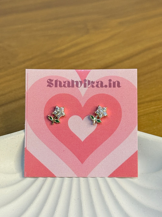 Evergreen Flower Studs