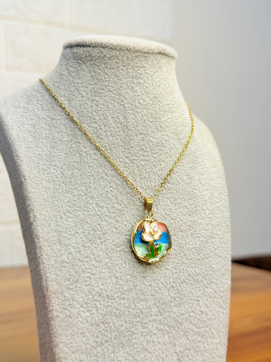White Flower Pendent