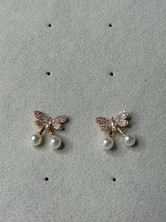 Pearl Butterfly Stud