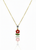 Set with studs (red flower)