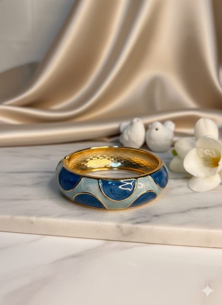 Enamel Bangle (Blue)