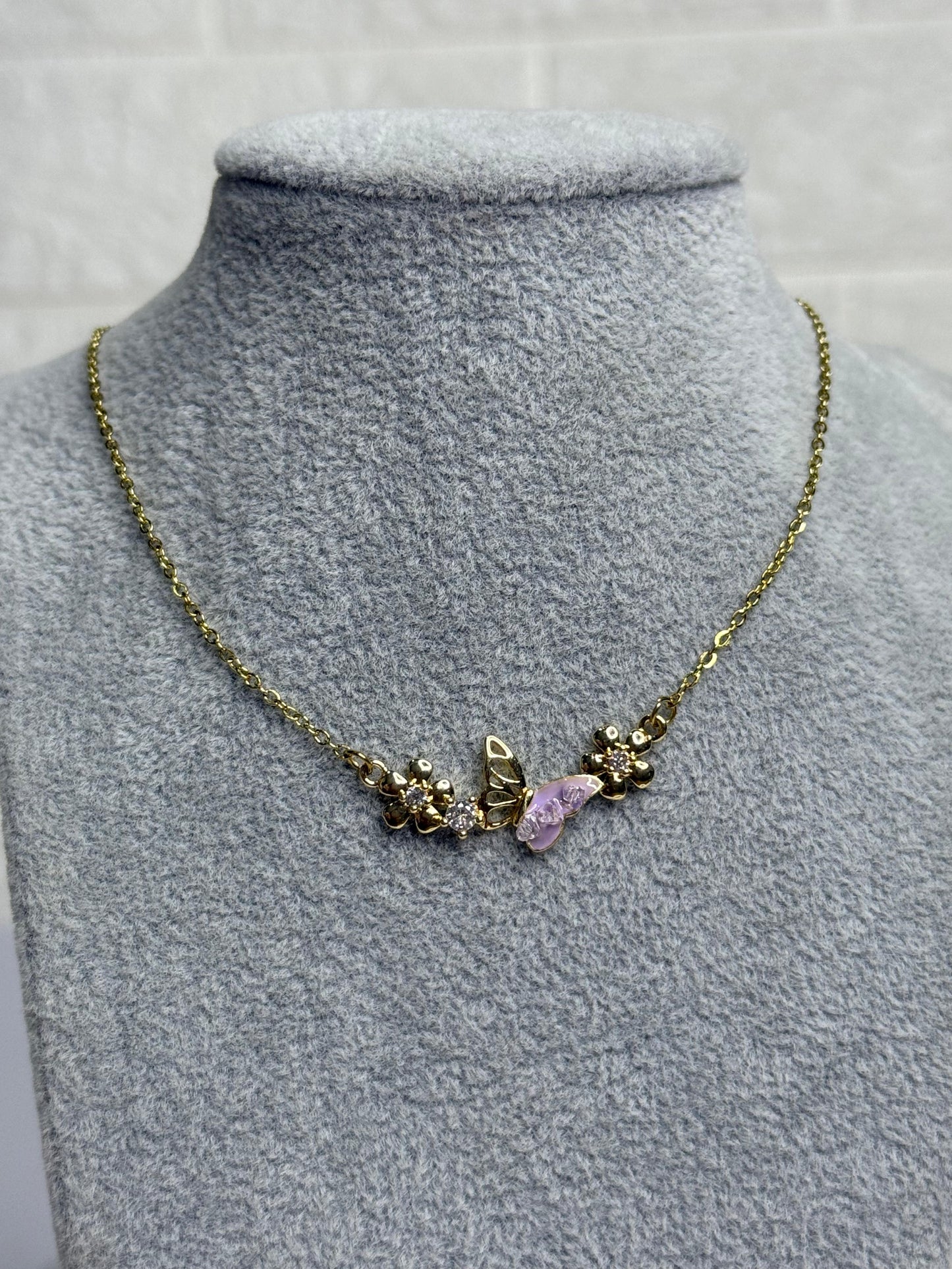Pink Butterfly Pendant