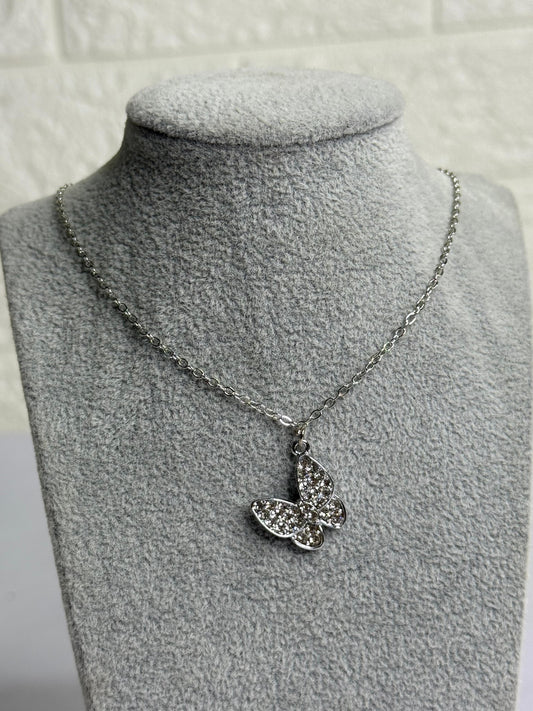Butterfly Stone Necklace