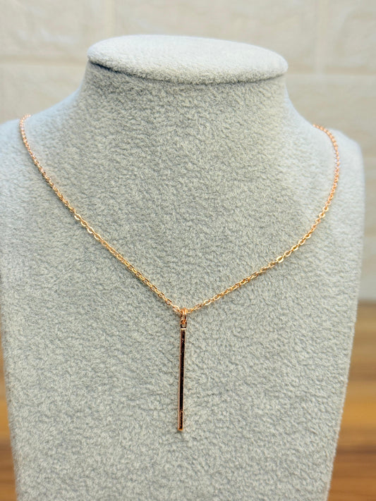 Match Stick Necklace (Rose Gold)