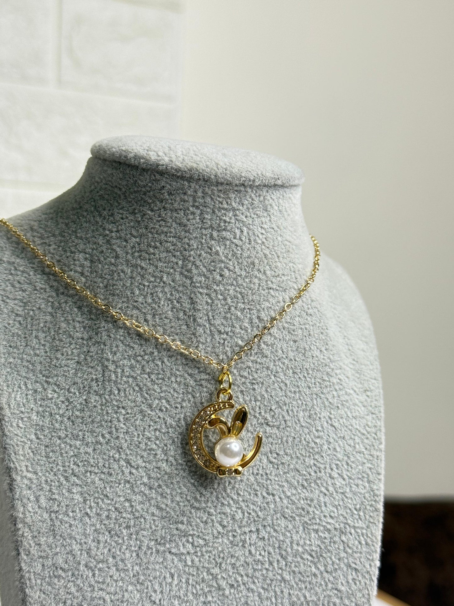 Half Moon Bunny Pendant