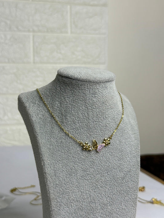 Pink Butterfly Pendant