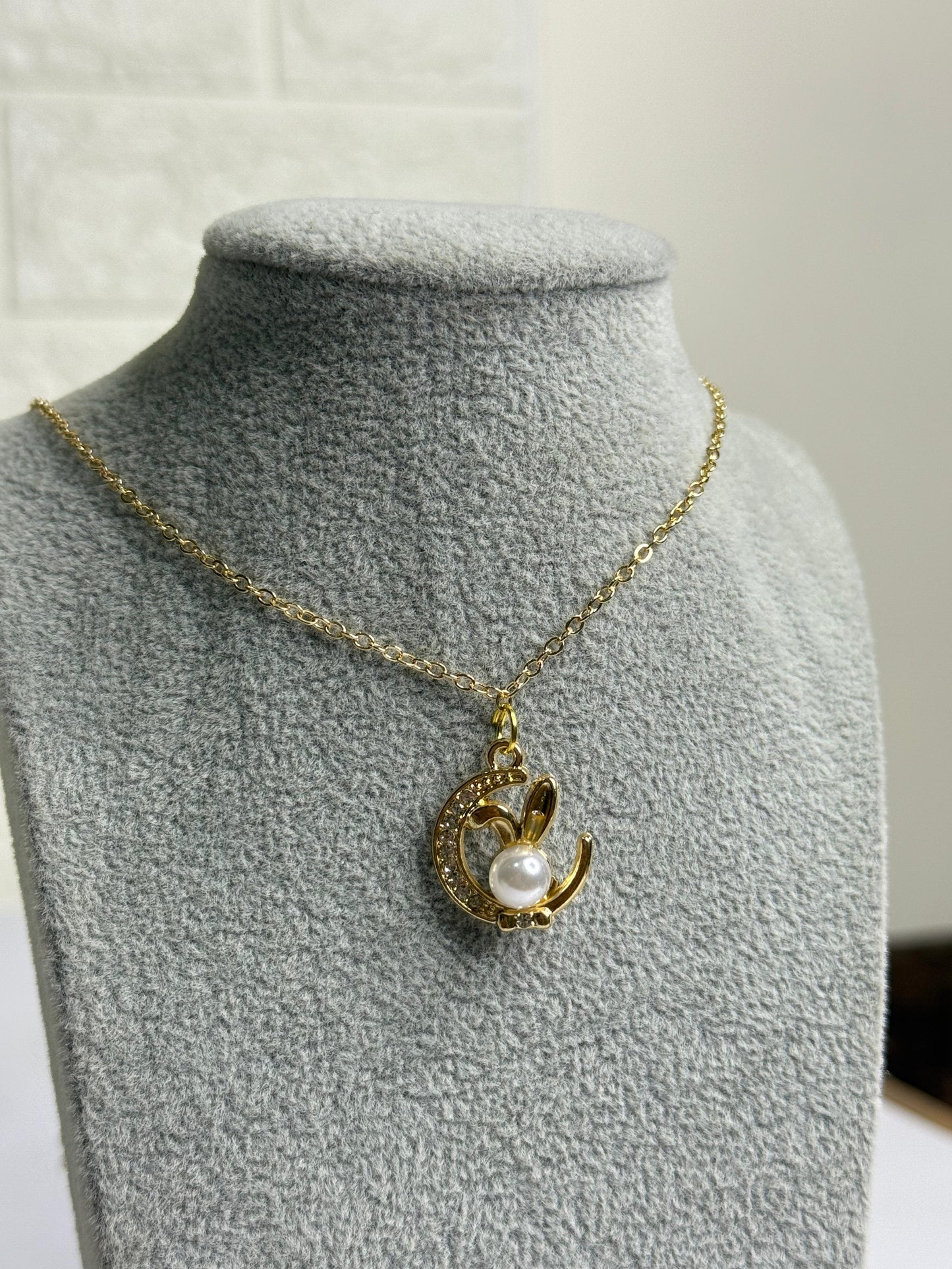 Half Moon Bunny Pendant