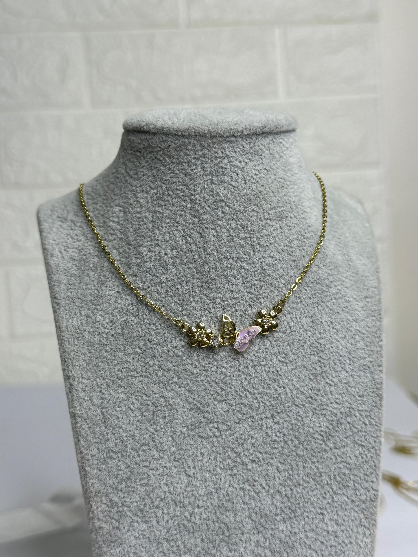 Pink Butterfly Pendant
