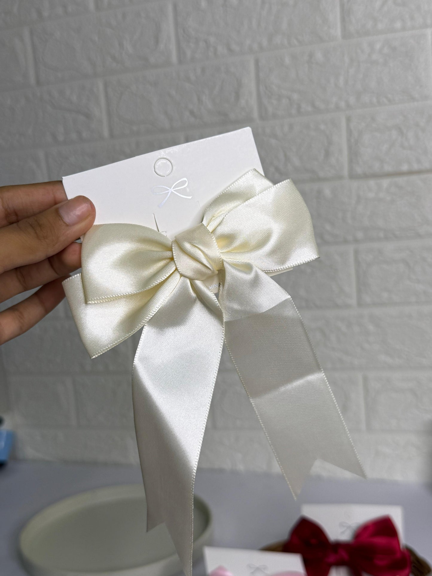 Satin Bow Clips